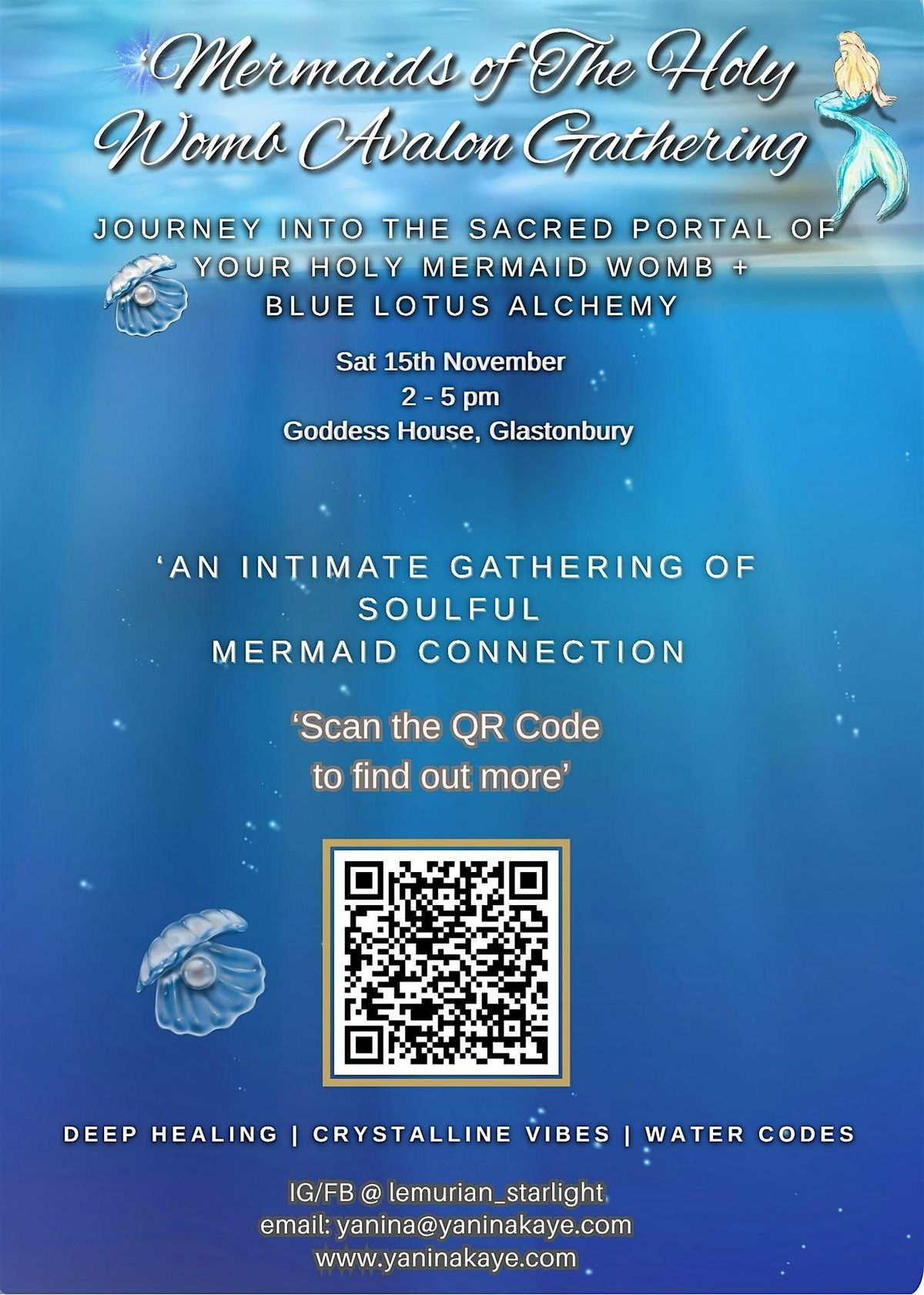 Mermaids of the Crystal Womb + Blue Lotus Womb Healing Meditation & Codes