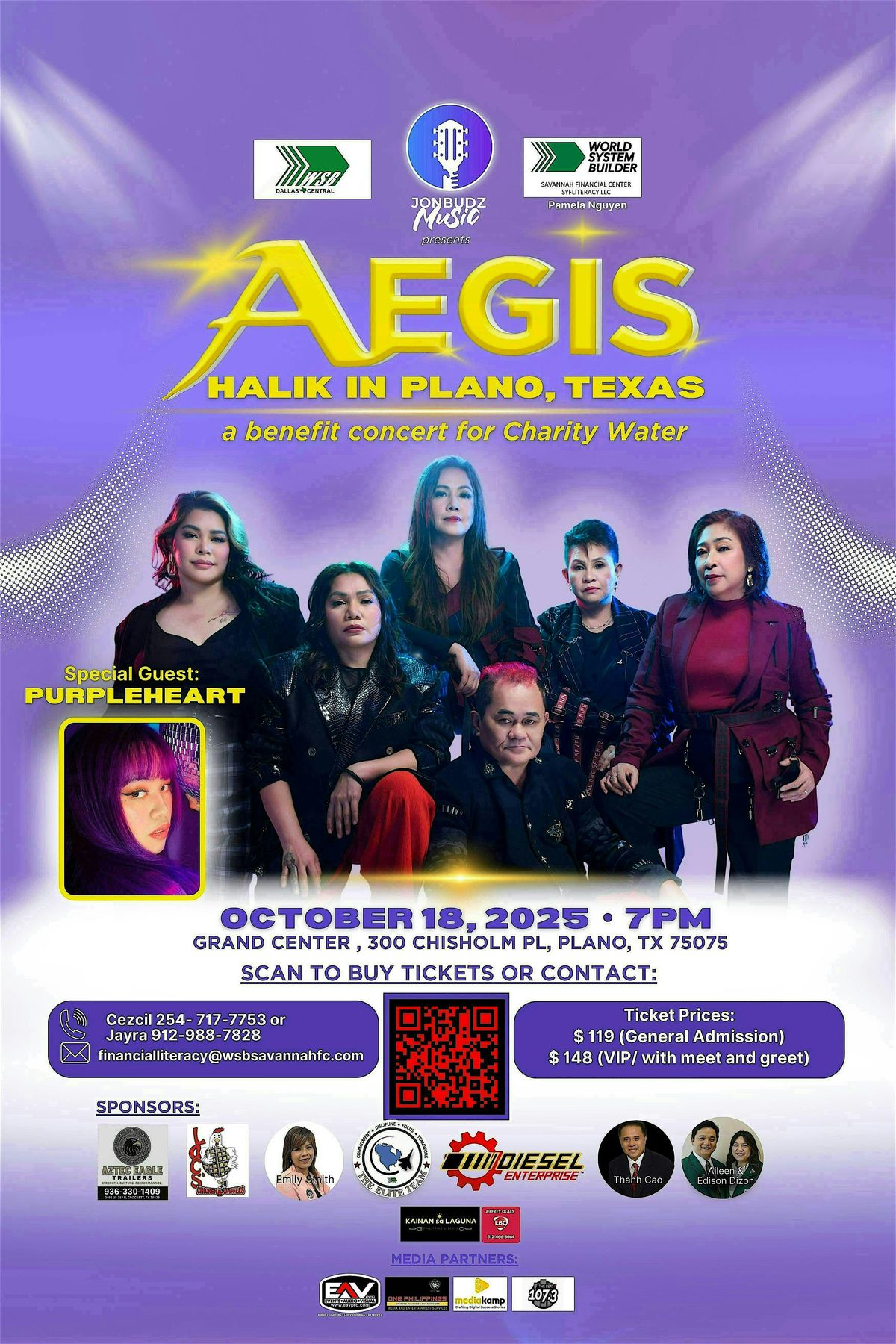 AEGIS BAND: HALIK IN PLANO TEXAS, a benefit concert for Charity Waters