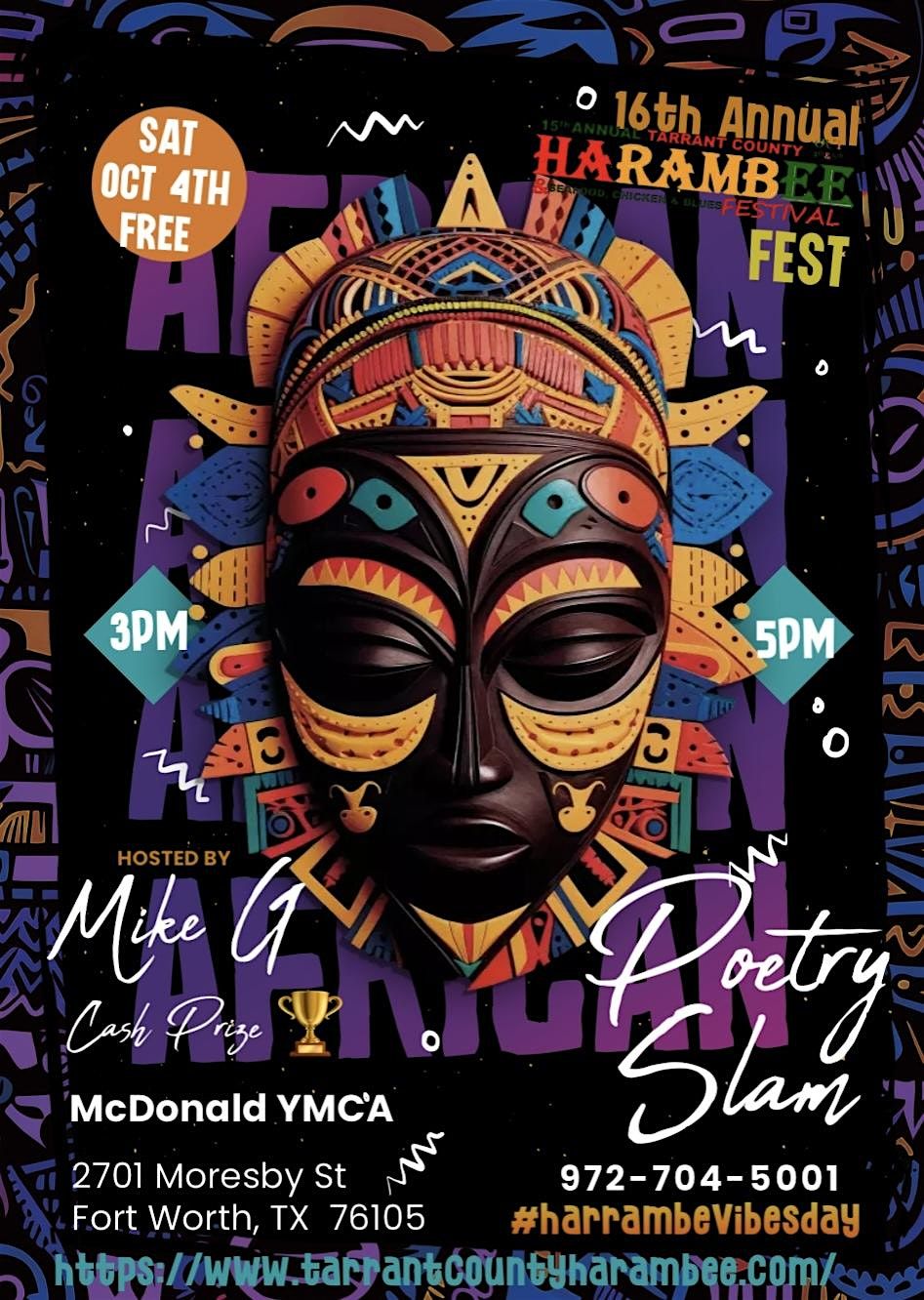 The 16th Annual Harambee Fest Poetry Slam (Free)