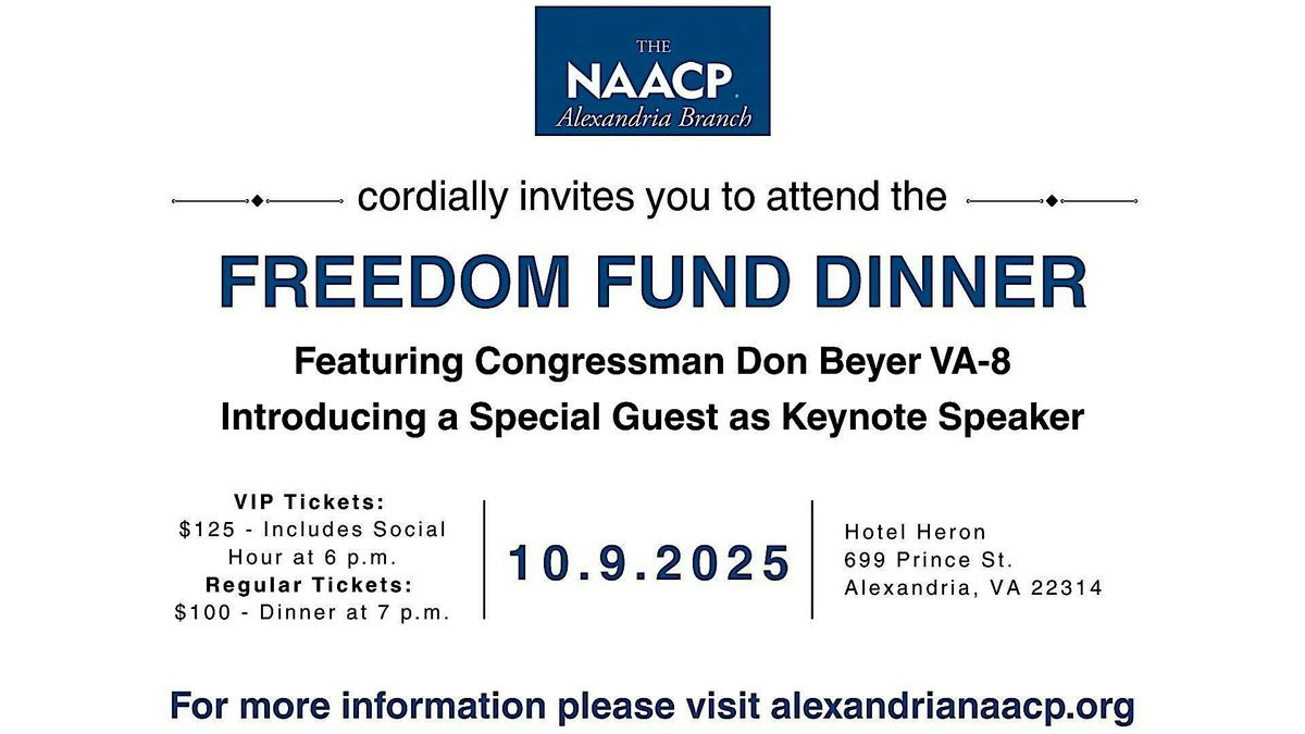 The NAACP Alexandria Branch 2025 Freedom Fund Dinner
