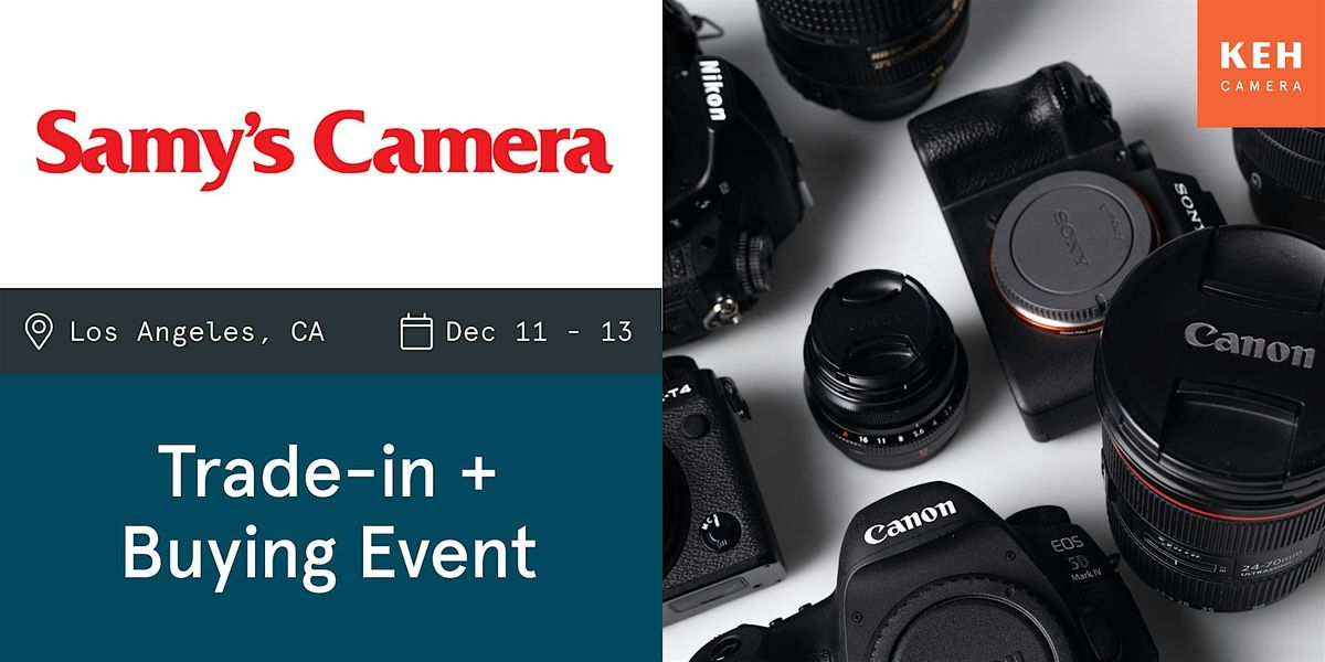 Sell your camera gear (free event-appointment needed) at Samy's Fairfax