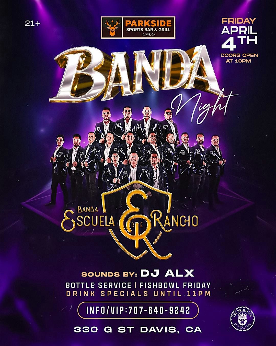 PARKSIDE BANDA NIGHT at Parkside Sports Bar & Grill, Davis on 4th April ...