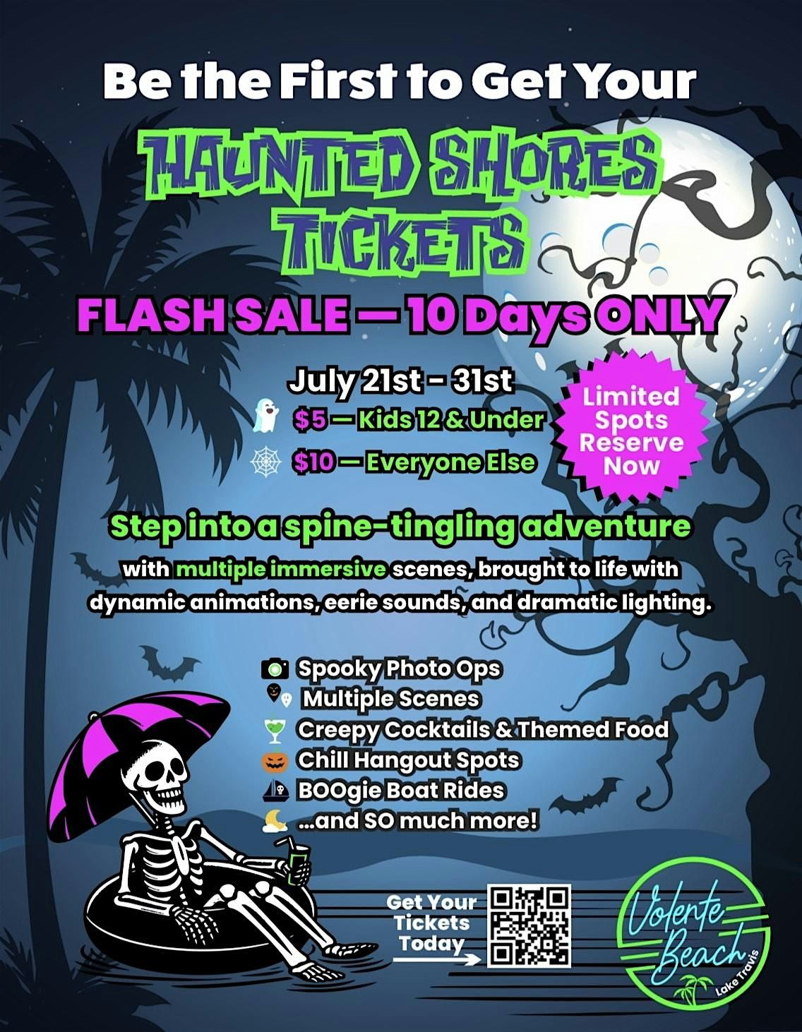 Haunted Shores - ANY DAY PASS SALE @ Volente Beach on Lake Travis!