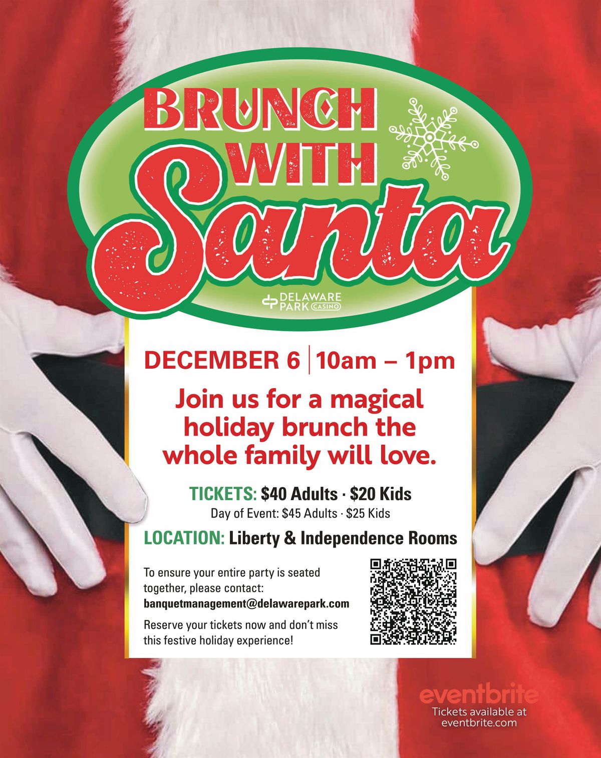 Brunch with Santa at Delaware Park Casino