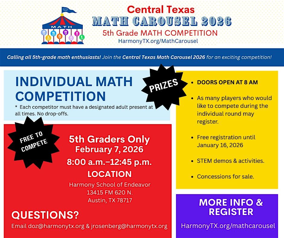 Central Texas Math Carousel 2026