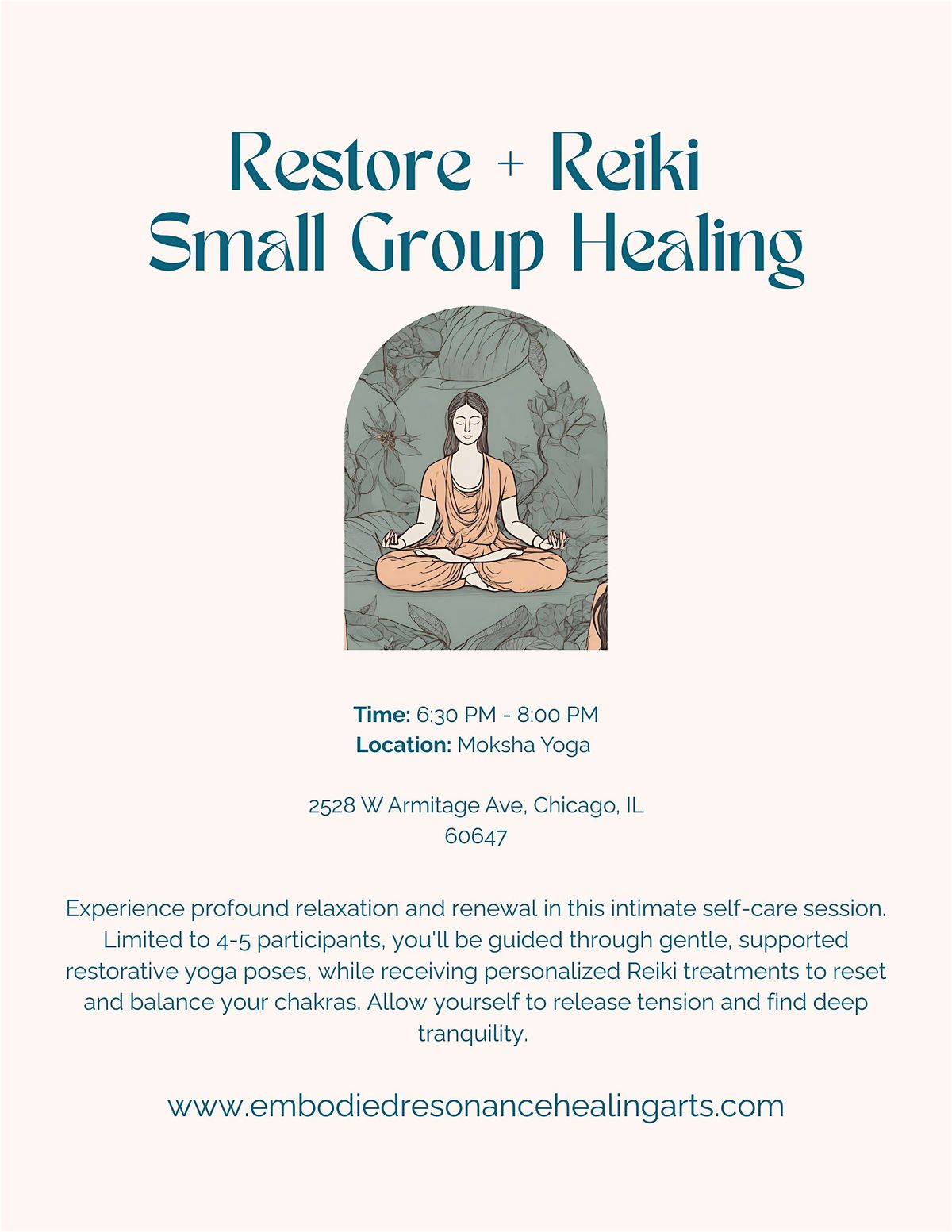 Small Group Restorative Yoga + Reiki