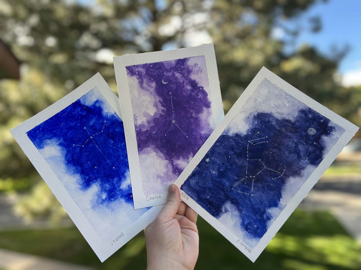 Learn to Paint: Watercolor Starry Sky Constellations