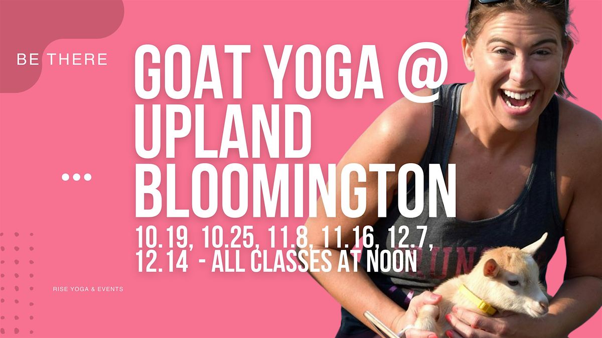 Baby Goat Yoga at Upland Bloomington