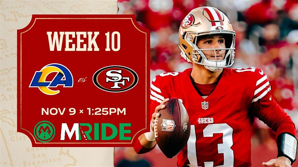 49ers vs LA RAMS SHUTTLE BUS R\/T FROM FISHERMAN'S WHARF (SF) 11\/09\/2025