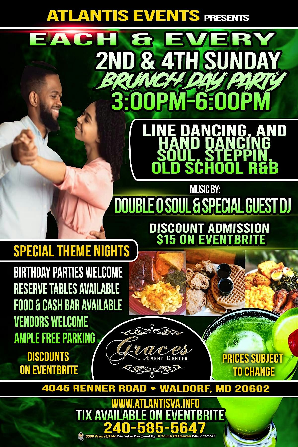Hand\/Line Dancing Brunch, 2nd Sunday, October 12 @ Graces Event Center