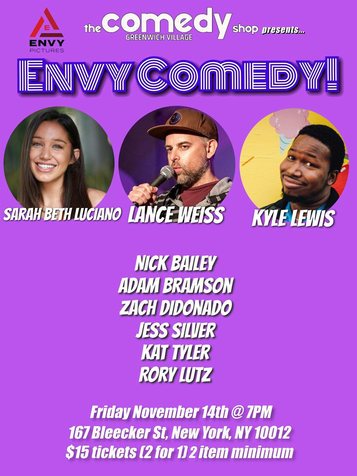 Envy Comedy at The Comedy Shop!
