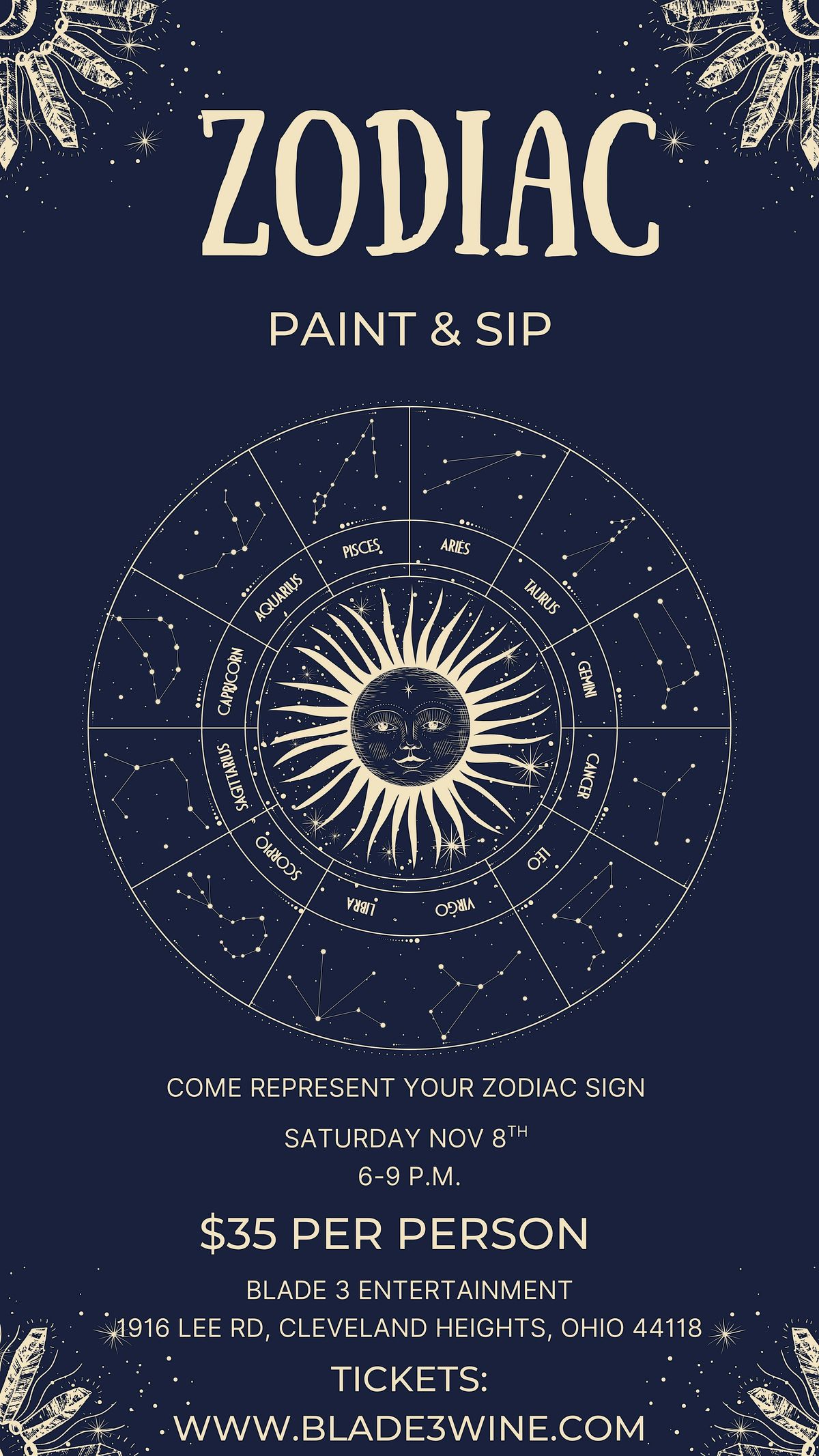 Zodiac Paint & Sip