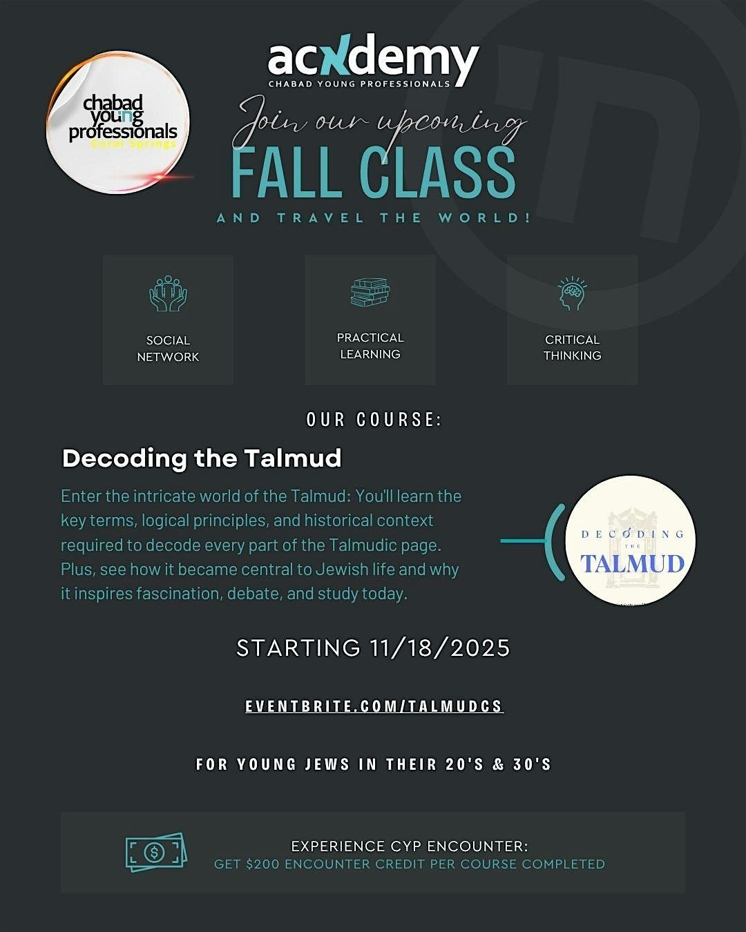 New Course For Young Jewish Professionals - Decoding The Talmud