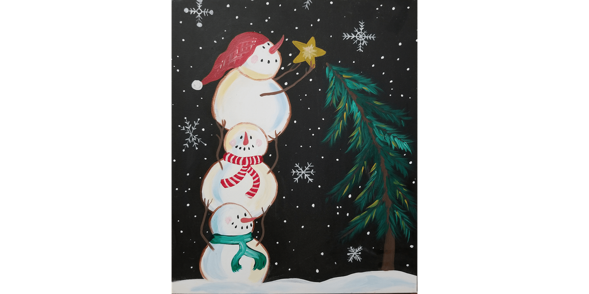 Stacking Snowmen - Paint and Sip in Tyler | Classpop!\u2122