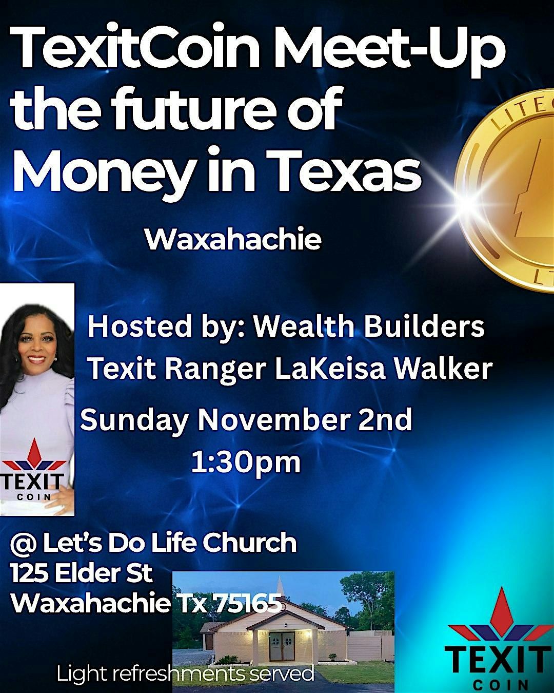 TexitCoin Wealth Builders \u2013 Waxahachie Event