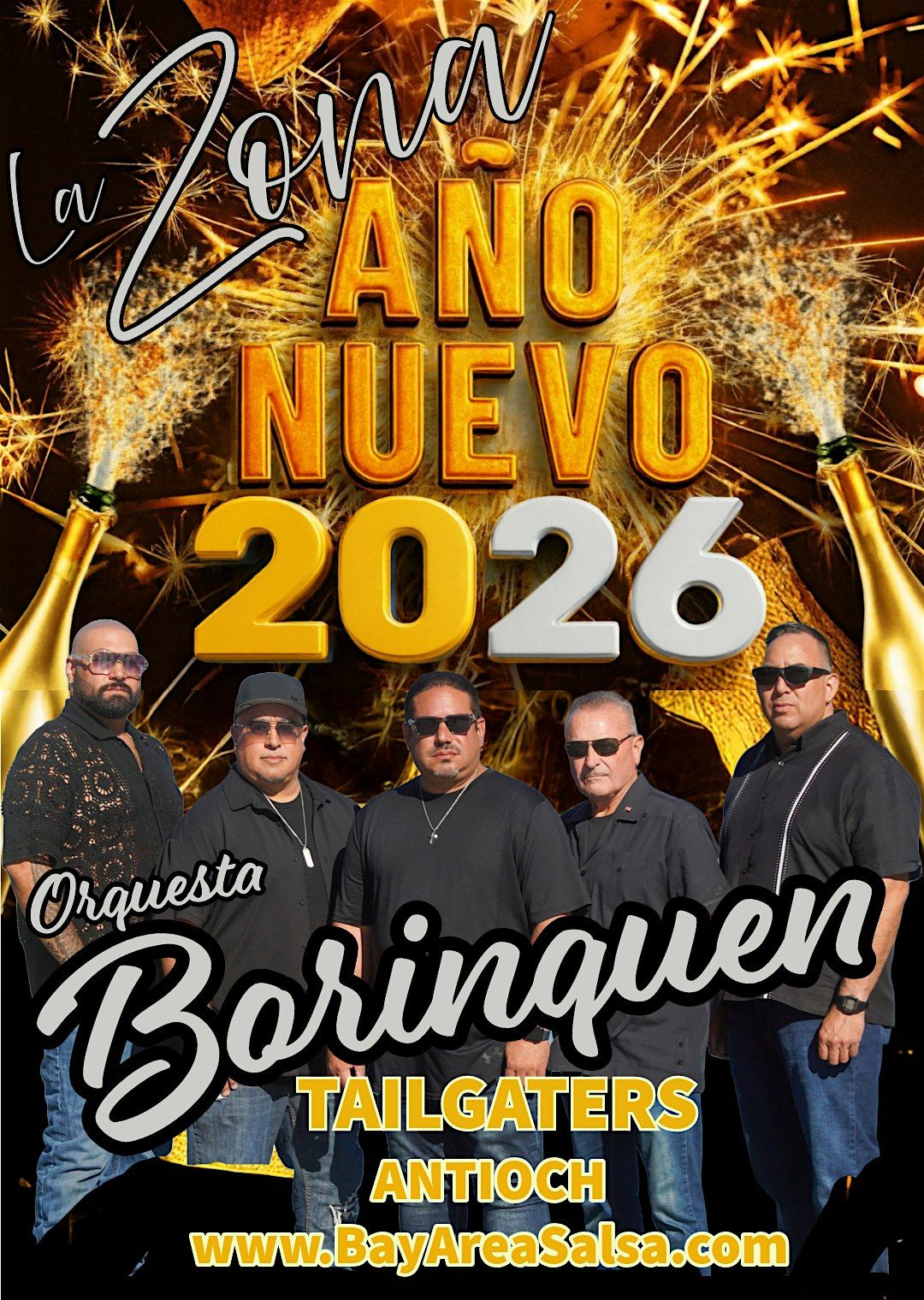 NYE w\/ Orquesta Borinquen at Tailgaters in Antioch for La Zona
