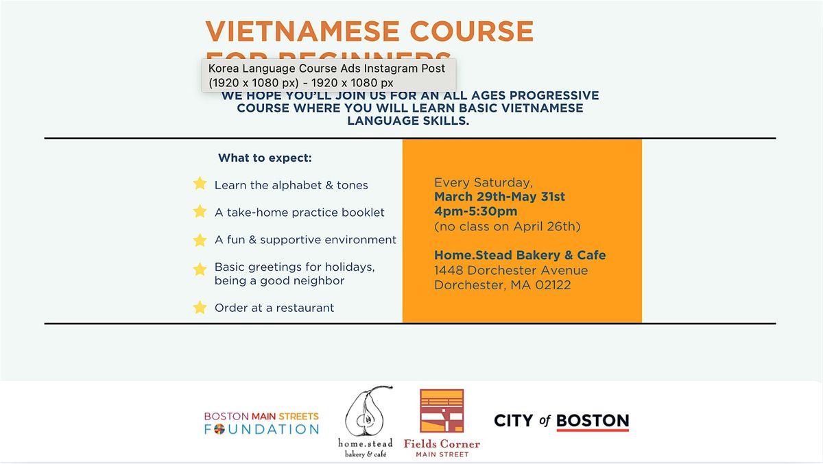 Copy of Beginner Vietnamese Classes