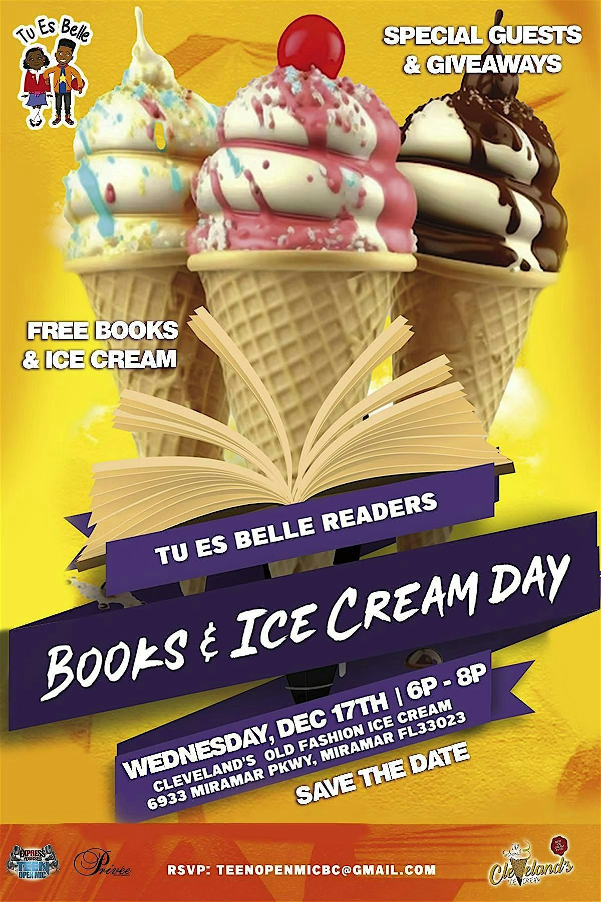 Free Books And Ice Cream Day