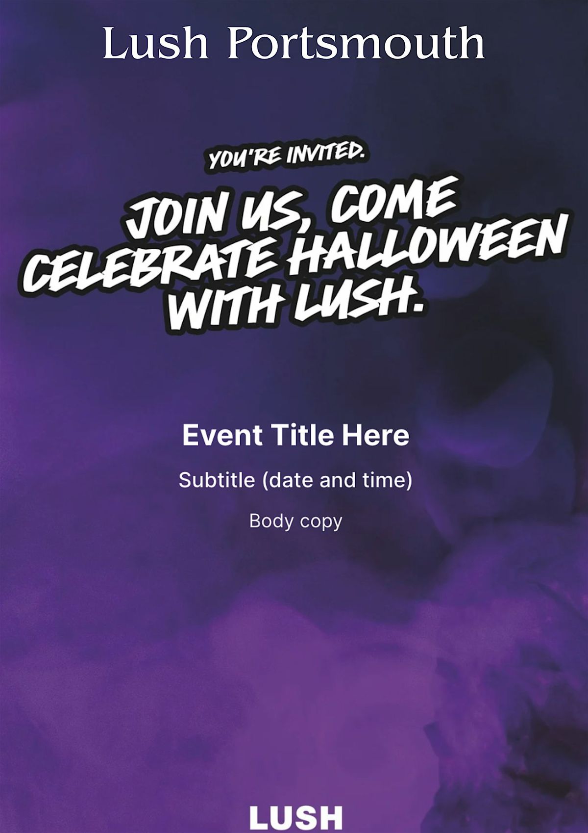 Haunting Halloween activities at LUSH Portmouth!