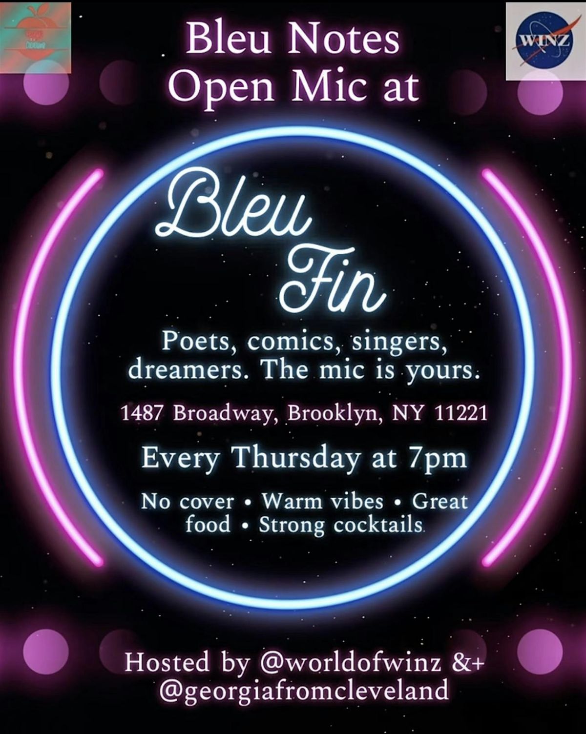 Winz-35 Presents: Bleu Notes Open Mic