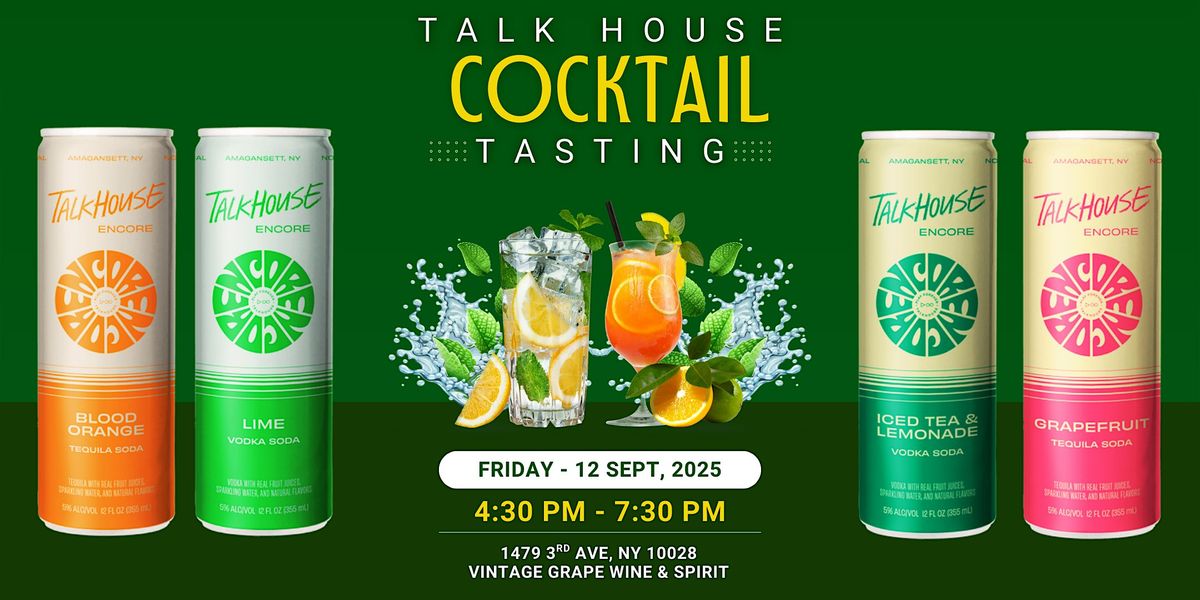 \u2728 Talkhouse Craft Soda Tasting Event! \u2728