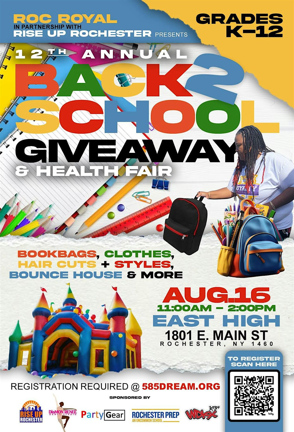 ROC ROYAL 12th ANNUAL BACK 2 SCHOOL GIVEAWAY & WELLNESS AFFAIR