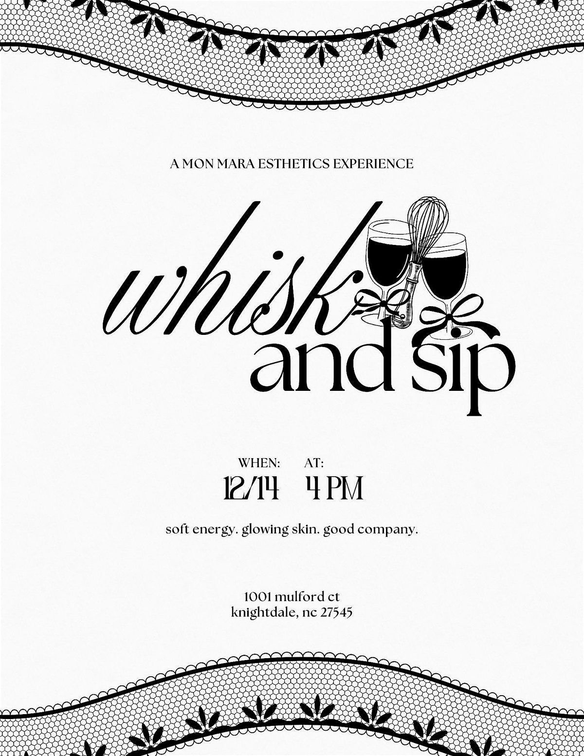 whisk and sip: a mon mara esthetics experience
