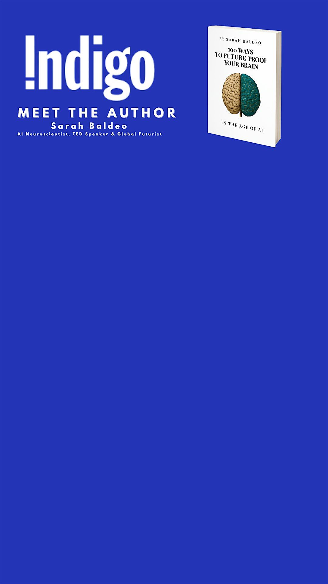 Meet Best-selling Author, CTV News Brain AI Expert Sarah Baldeo!