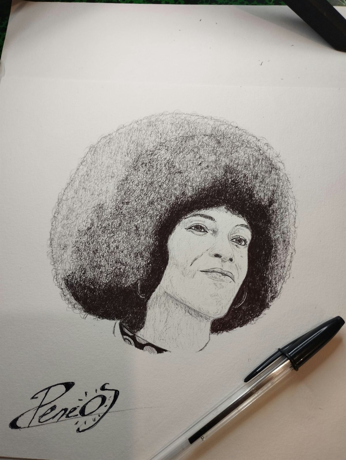 Atelier de dessin au stylo bille \u2013 Ombres, textures et coupe afro \u270d