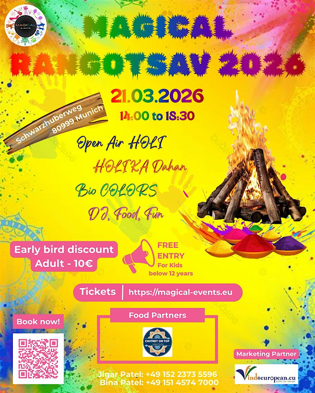 Holi in Munich - Magical Rangotsav 2026 at Schwarzhuberweg, München on ...