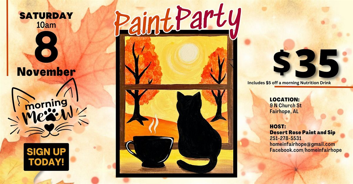 Morning Meow Paint and Sip Party!