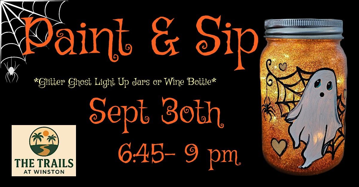 Glitter Light up Mason Jars Paint Night