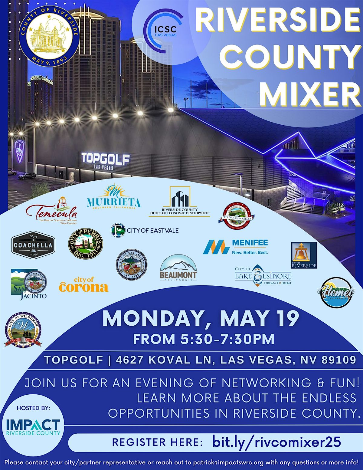 Riverside County ICSC Mixer 2025 | Topgolf Las Vegas | May 19, 2025
