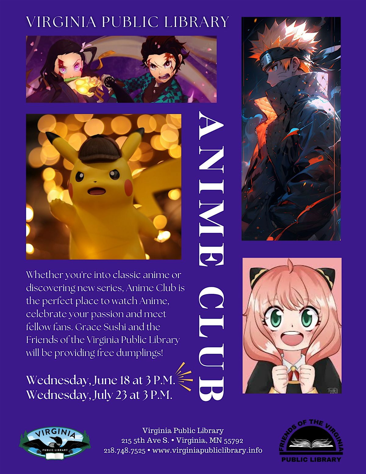 Anime Club at Virginia Public Library on 18th June, 2025