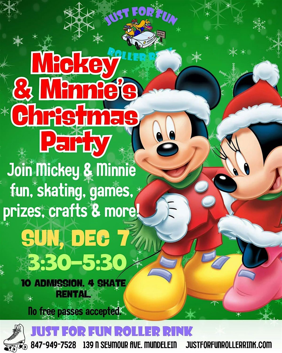 Mickey and Minnie Mouse Christmas Skate Party