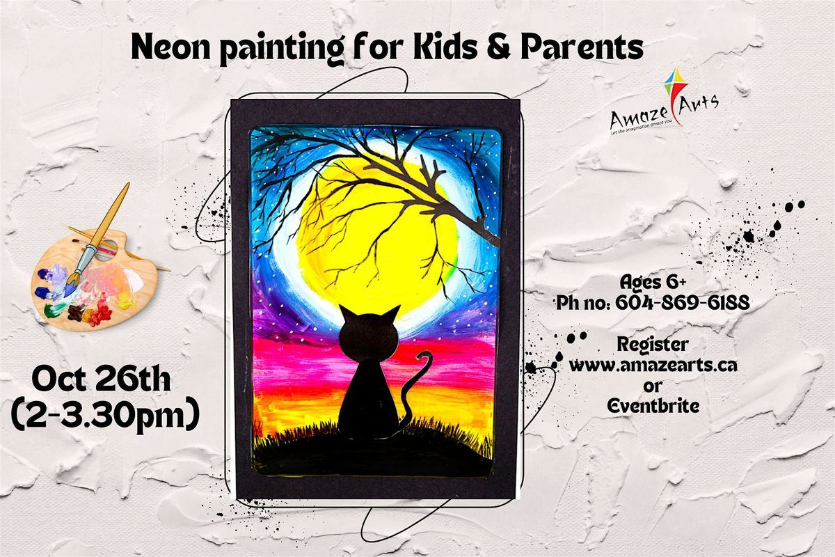 Neon Canvas painting for kids & parents