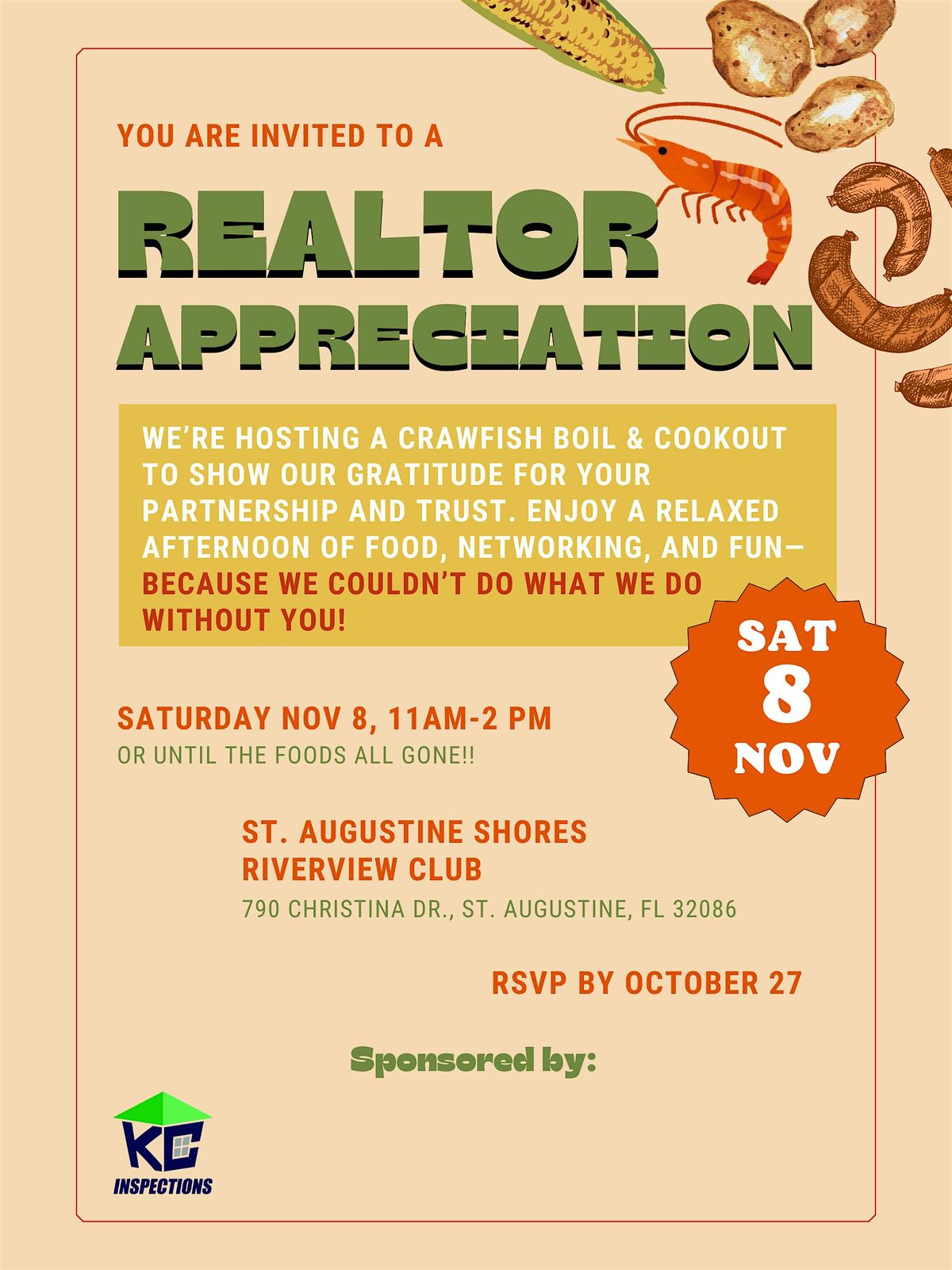 Realtor Appreciation Crawfish Boil and Cookout