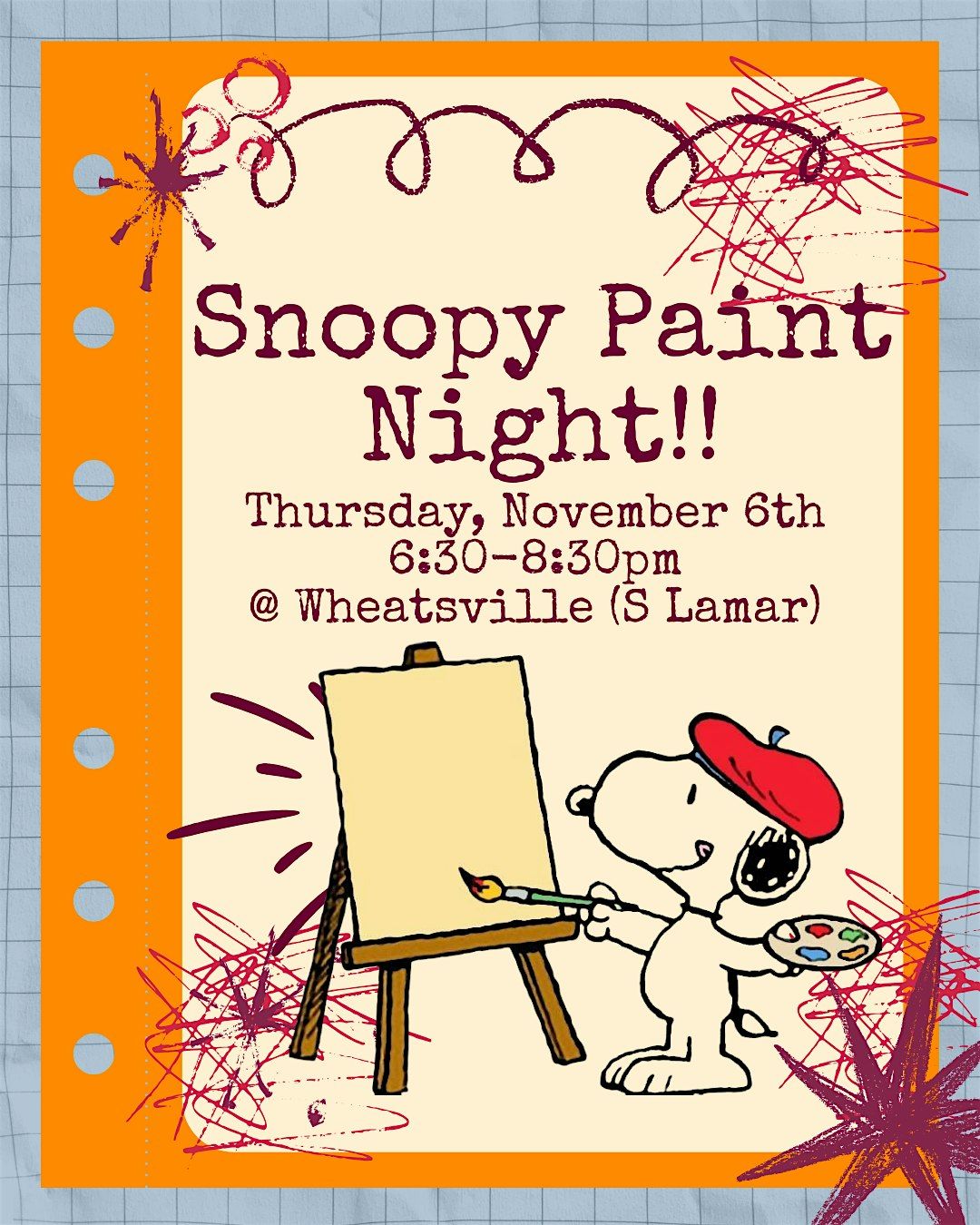 Snoopy Paint Night