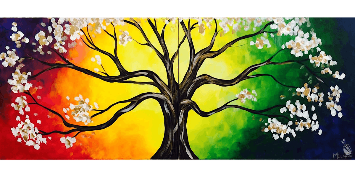 Radiant Rainbow Sky - Paint and Sip in New Braunfels | Classpop!\u2122