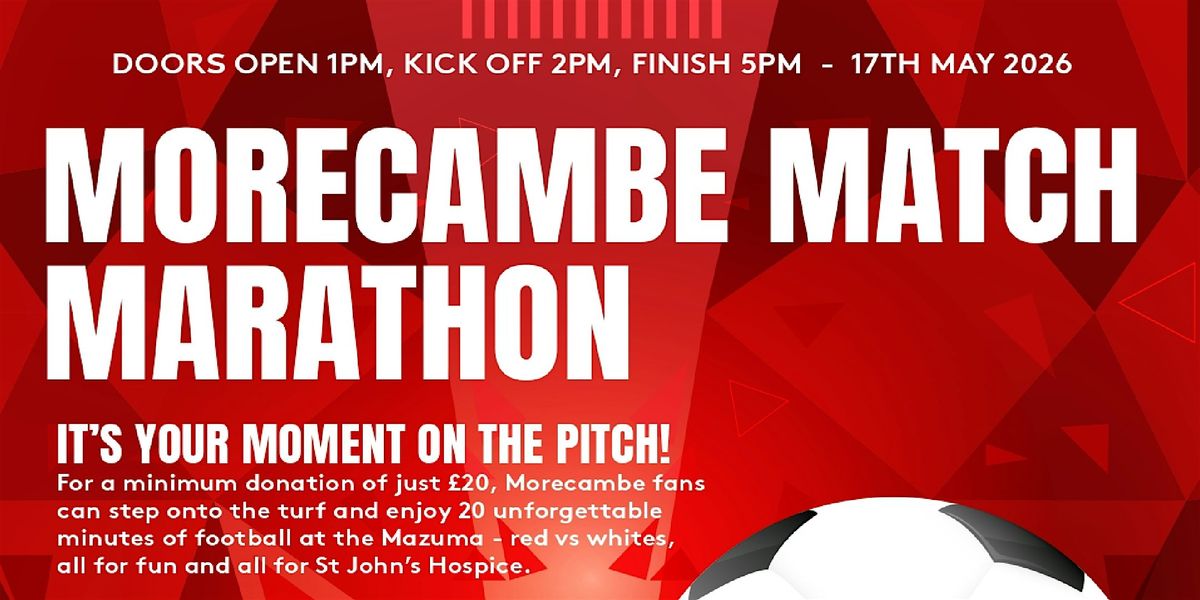 Charity Football Match for St John's Hospice at Morecambe Football Club