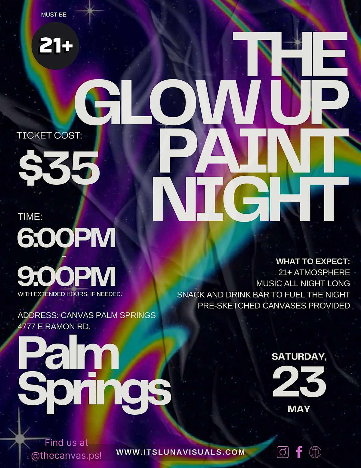 The Glow Up Paint Night: Must be 21+