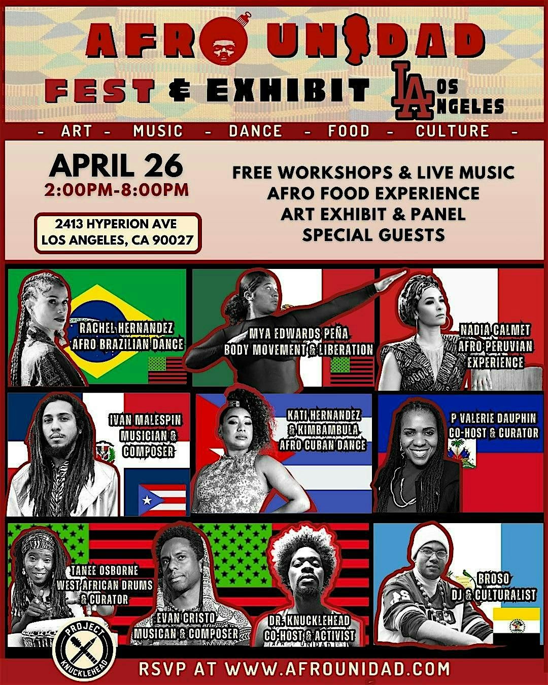 Afro Unidad Fest & Exhibit LA: Free Performances\/Workshop Diaspora