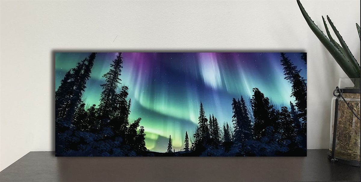 Northern Lights Aurora Borealis Painting Canvas Paint Art Sip Class
