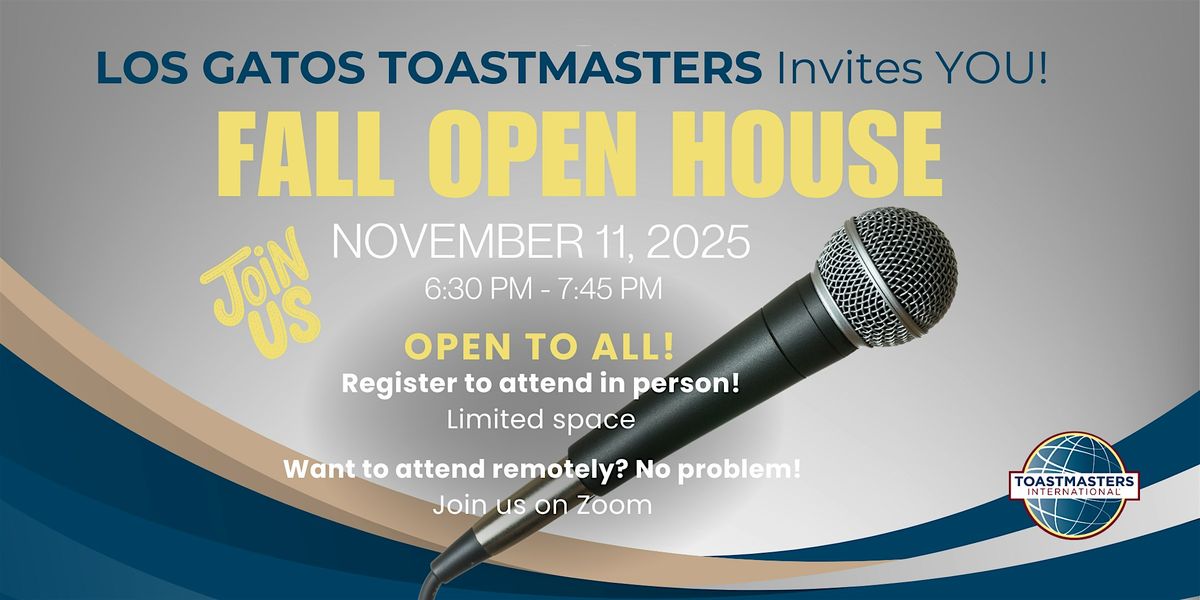 Los Gatos Toastmasters Fall Open House