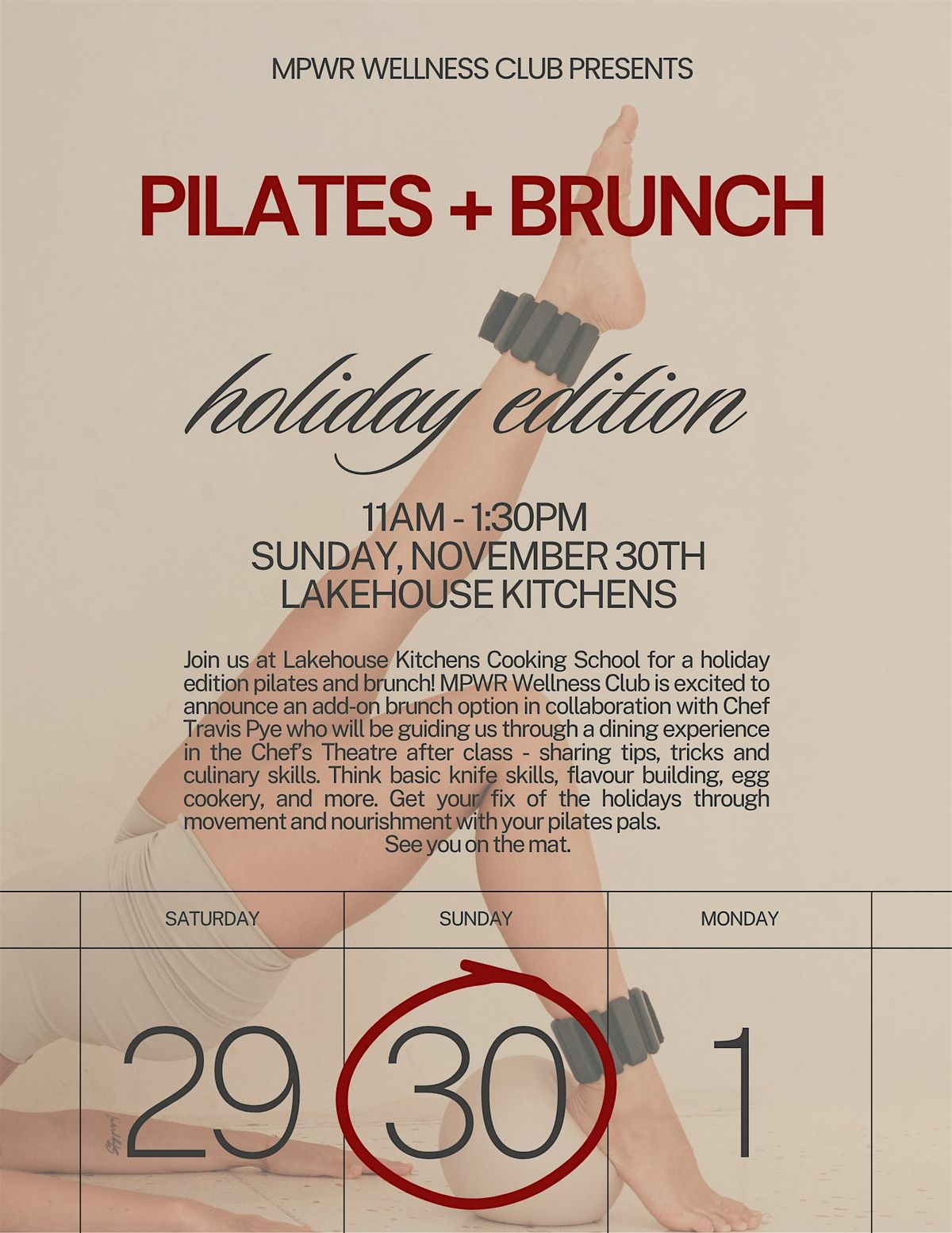 MPWR Wellness Club: Pilates + Brunch