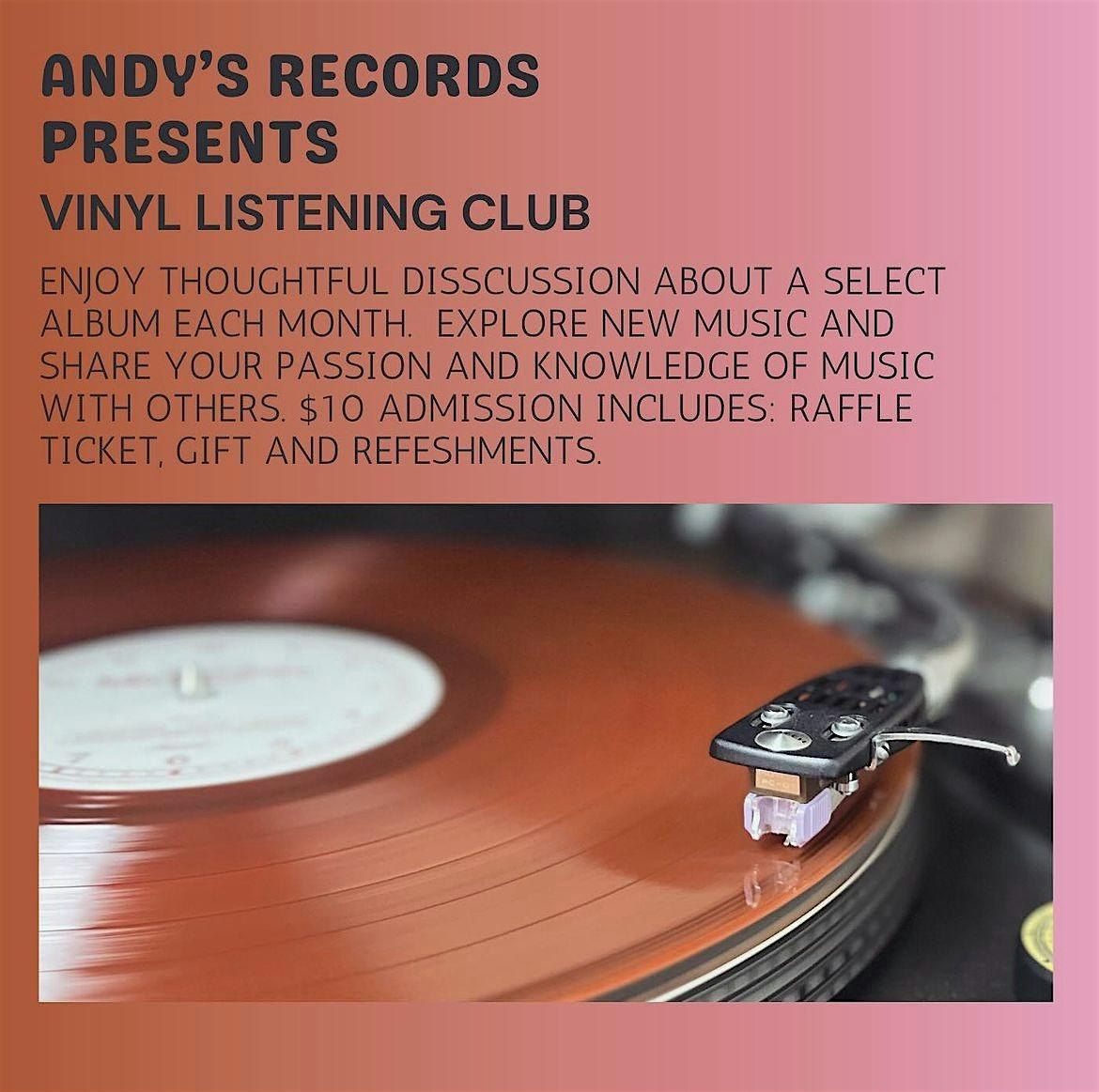 Vinyl Listening Club (September)