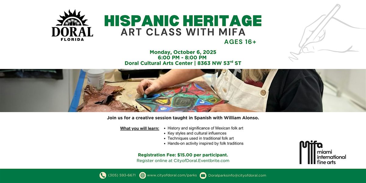 Hispanic Heritage Art Class with MIFA (+16 years old only)