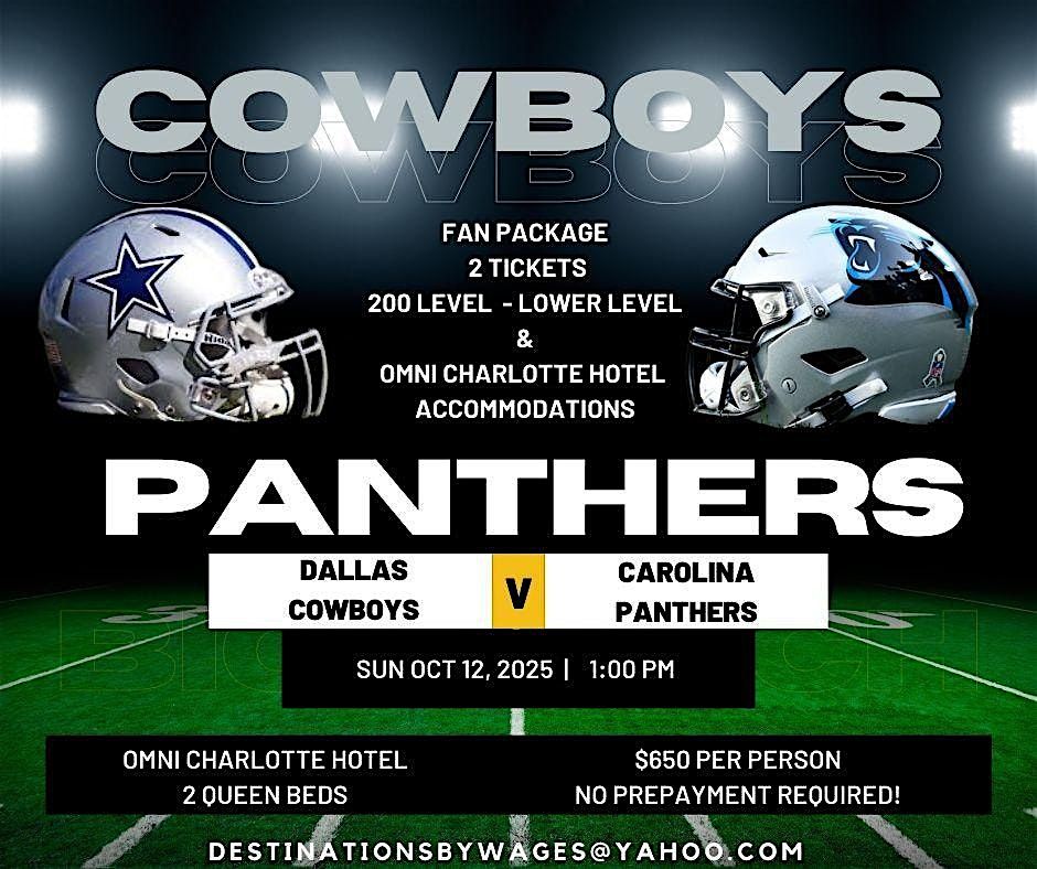 Carolina Panthers vs Dallas Cowboys Fan Package Registration