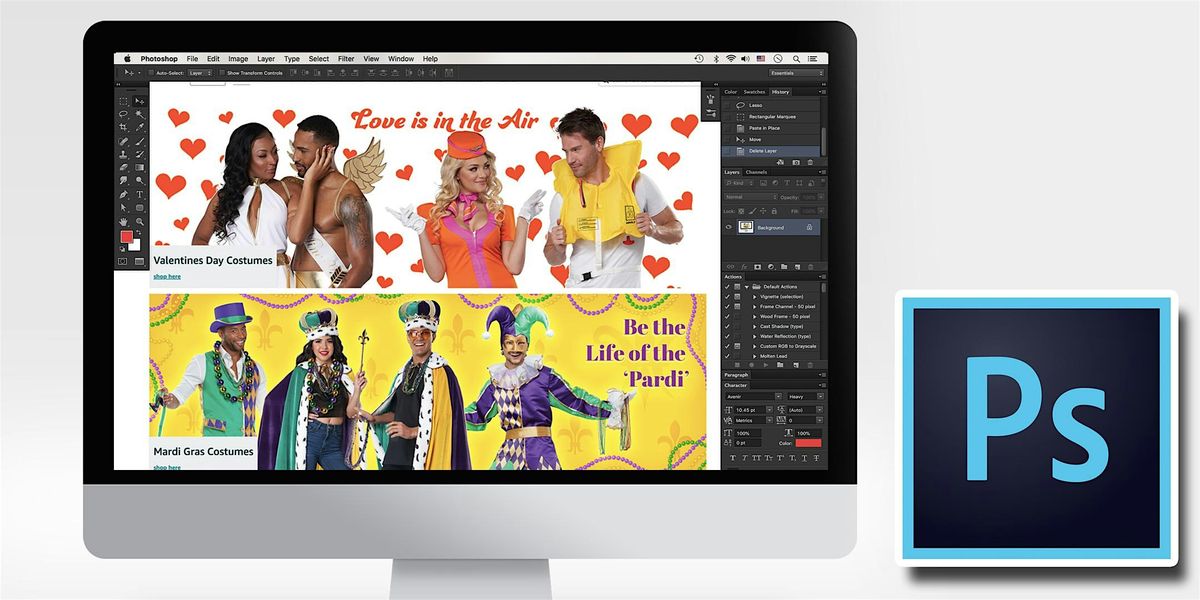 Learn Photoshop in 2 HR in Los Angeles!: Retouching, Design & Creative