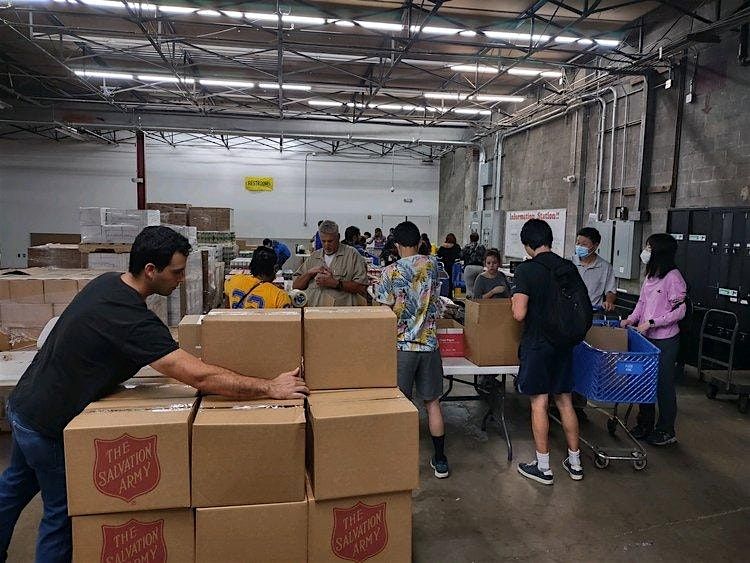 Food Box Packing for Low-Income Seniors